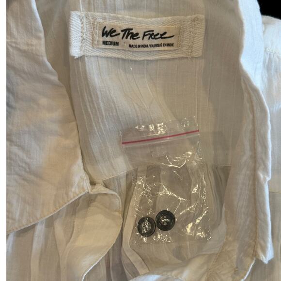 Free People x We The Free Float Away Shirt Size Medium - Picture 8 of 11